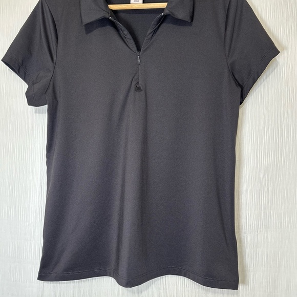 Tommy Bahama Tops - Tommy Bahama Golf Black Fitted Polo Short Sleeve Tee